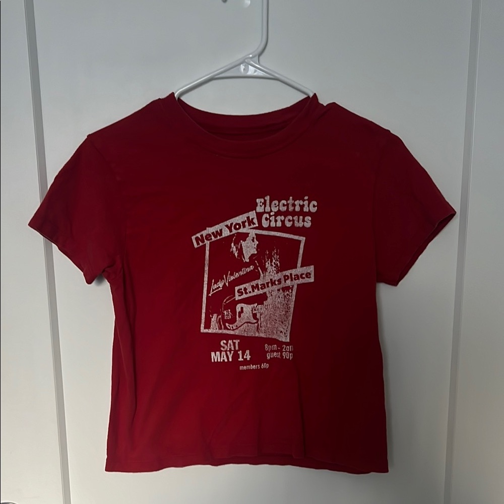 Red Graphic T-Shirt- Brandy Melville- John Galt